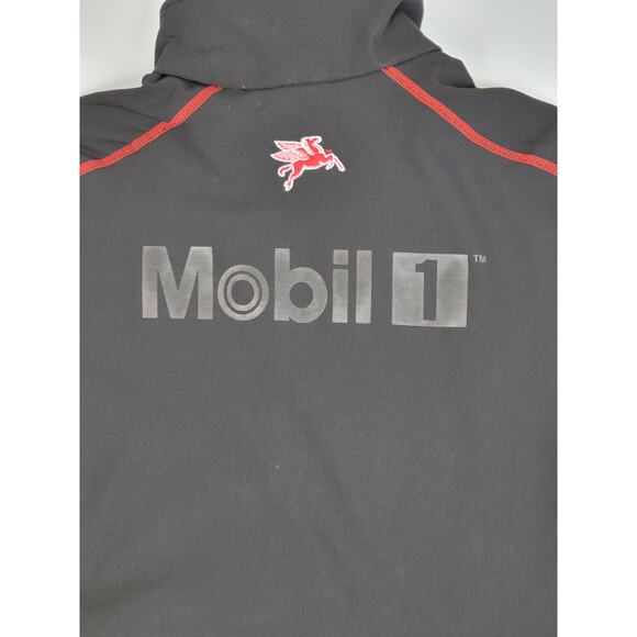 Boardroom Mobil 1 Racing Jacket Black Red Full Zip Pegasus Logo Two Tone Medium - Picture 11 of 12